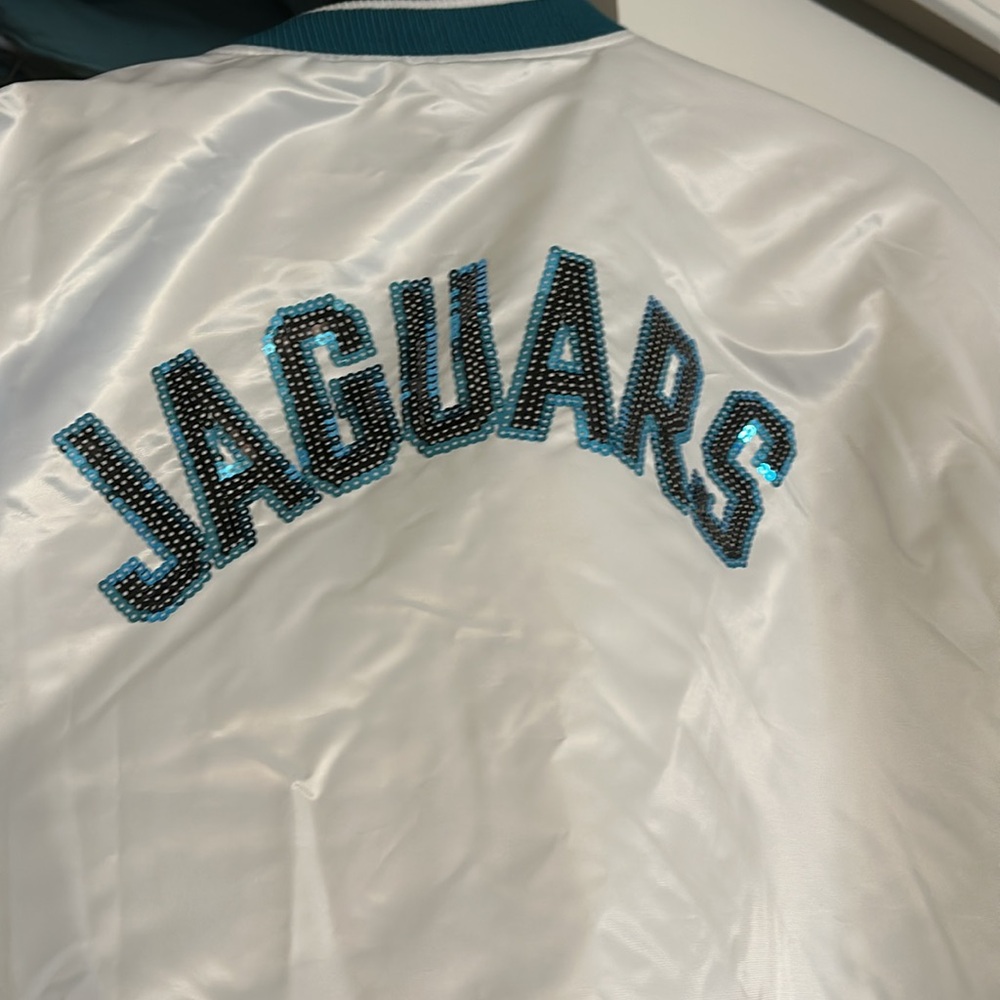 Jacksonville Jaguar White and Teal Jacket - Picture 6 of 6